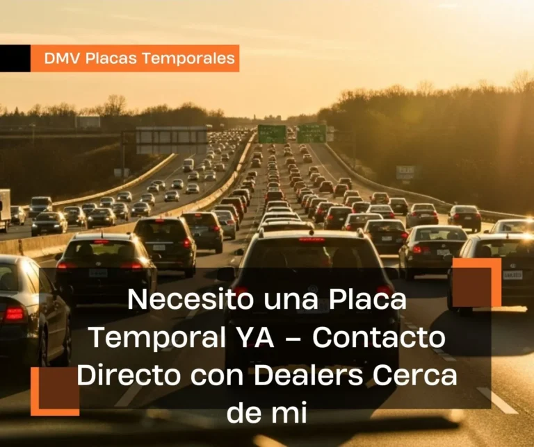 Necesito una Placa Temporal YA - Contacto Directo con Dealers Cerca de mi