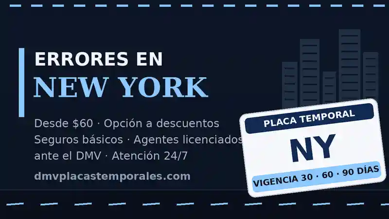 Errores con placas temporales en New York que te cuestan multas